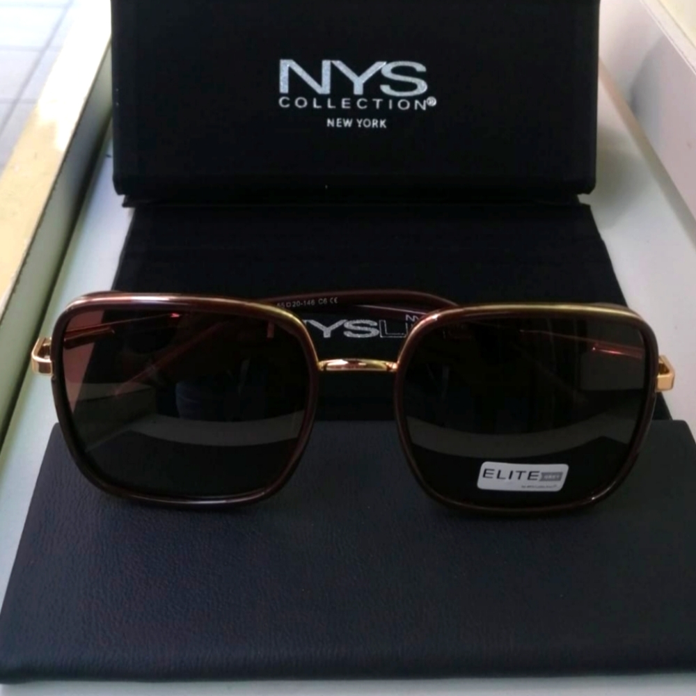 NEW Women Sunglasses Polarized brown square frame